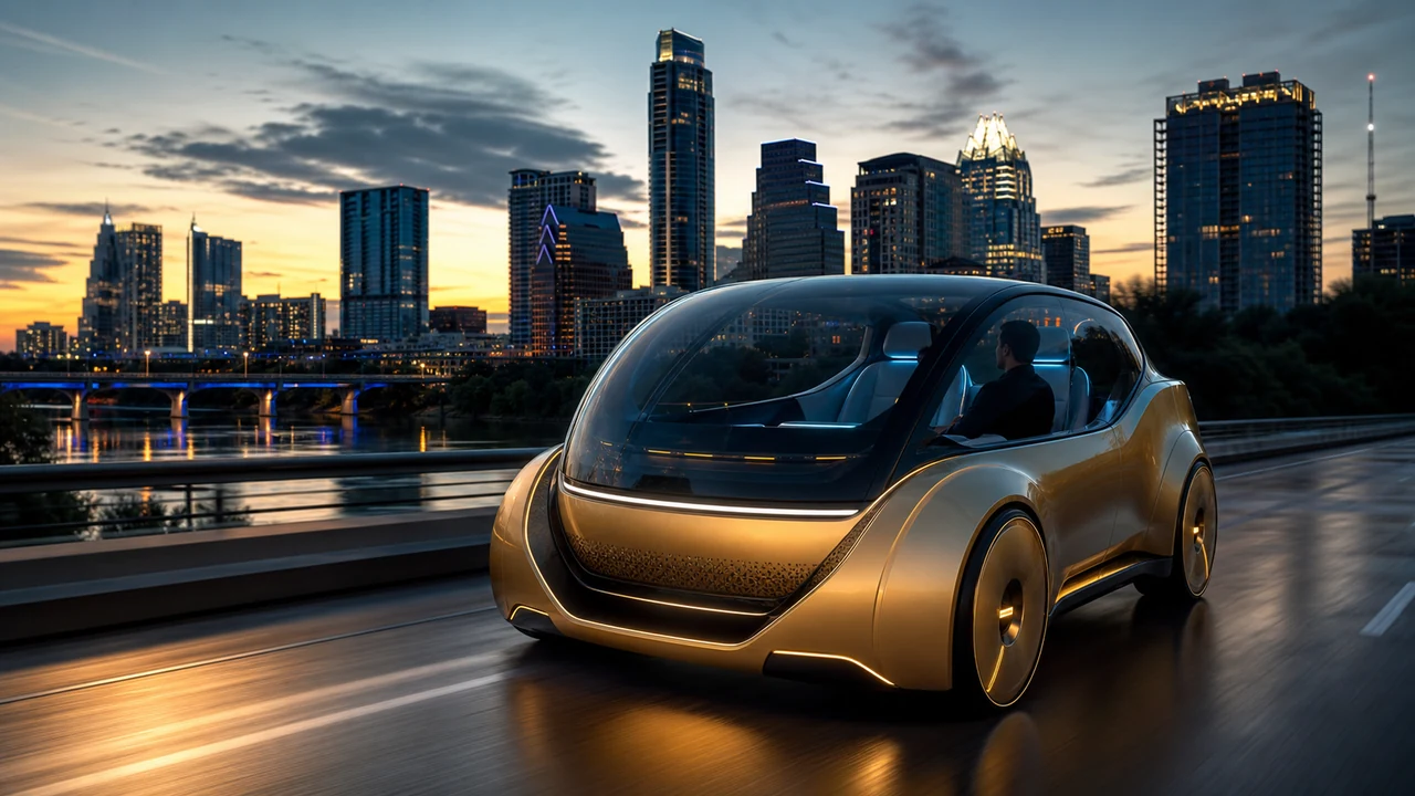 Tesla, Austin’de direksiyon ve pedal bulunmayan iki kişilik Cybercab üretim versiyonunu güvenlik monitörü eşliğinde test ediyor. Test, robotaksi iddiasını gerçek mevzuat ve güvenli